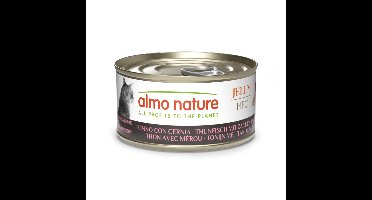 24x Almo Nature HFC Kattenvoer Nat Blikje Tonijn&Tandbaars 70 gr