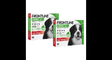 2x Frontline Combo Spot On Anti Vlooien en Teken Druppels Hond XL 3 pipetten