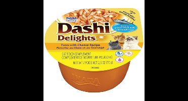6x Ciao Kattenvoer Nat Dashi Delights Bouillon Tuna&Cheese 70 gr