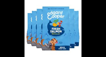 6x Edgard&Cooper Hondenvoer Droog Zalm Medium 1 kg