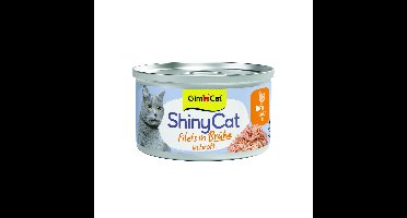 GimCat Kattenvoer Nat ShinyCat Filets in Bouillon Kip 70 gr