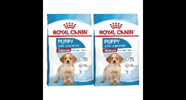 2x Royal Canin Puppy Hondenvoer Medium 4 kg