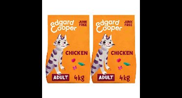 2x Edgard&Cooper Kattenvoer Adult Kip 4 kg