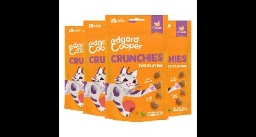 4x Edgard&Cooper Adult Crunchies Kattensnack Kip 50 gr
