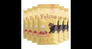 6x HobbyFirst Feline Kattenvoer Droog Kitten 1,5 kg