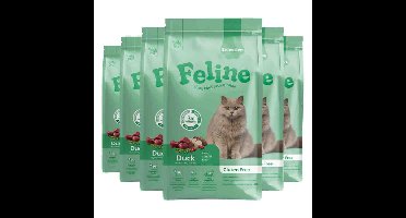 6x HobbyFirst Feline Kattenvoer Droog Sensitive Selective 1,5 kg