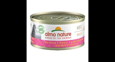 24x Almo Nature HFC Jelly Kattenvoer Nat Zalm&Kip 70 gr