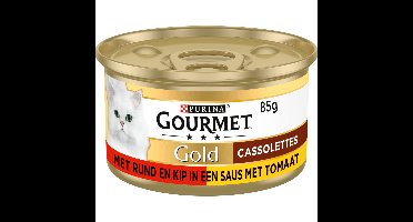 Gourmet Gold Kattenvoer Nat les Cassolettes Rund 85 gr