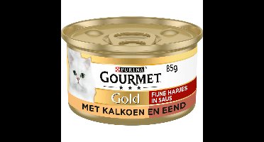 Gourmet Gold Kattenvoer Nat Fijne Hapjes Kalkoen - eend 85 gr
