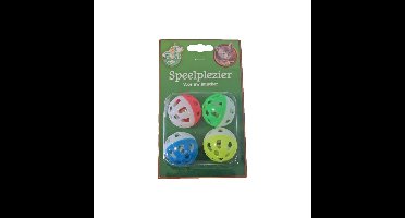 Boon Kattenspeelgoed Bal met Bel 4 stuks