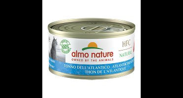 24x Almo Nature HFC Natural Kattenvoer Nat Blikje Atlantische Tonijn 70 gr