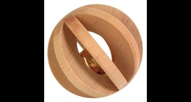 Trixie Speelbal Hout met Bel 6 cm