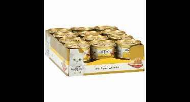 24x Gourmet Gold Kattenvoer Nat Hartig Torentje Kip - Wortel 85 gr