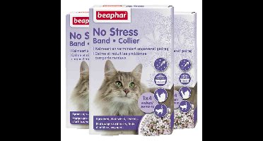 3x Beaphar No Stress Kat Halsband