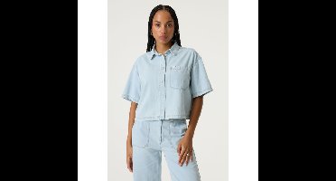 Garcia - Blauw | unisex | Top | Blauw | L | regular | Kamst mode
