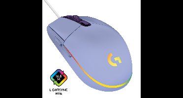 Logitech - G203 Lightsync Gaming Mouse - Lilac