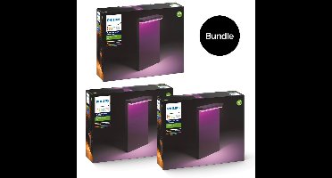 Philips Hue - 3x Nyro Buiten Sokkel Lamp - White&Color Ambiance - Bundel