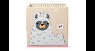 3 Sprouts - Storage Box - White Llama