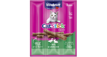Vitakraft - Cat Stick duck&rabbit 3 sticks - (24190)