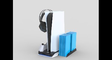 DLX+ LED Multi Function Charger Tower PS5 standard / Digital  - White