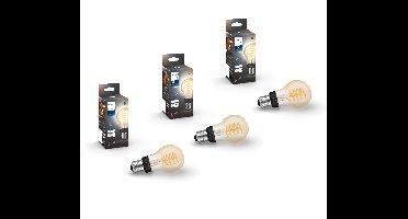 Philips Hue - 3x E27 Filament A60 - White Ambiance - Bundel