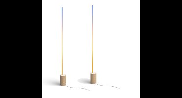 Philips Hue - 2x Signe Vloerlamp - Gradient Eik - Bundel