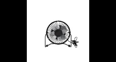 Kikkerland - Usb Metal Desk Fan - Black (US143-BK-EU)