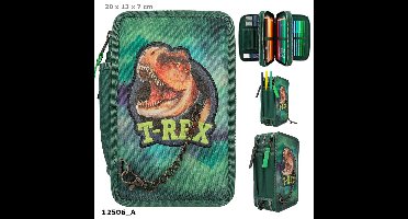 Dino World - Triple Pencil Case - T-REX - Green -( 0412506 )