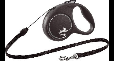 Flexi - Lead Black Design - S - 5m Line - Black - Max12Kg