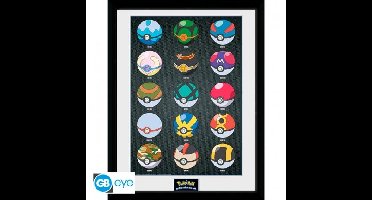 POKEMON - Framed print "Pokeballs" (30x40)