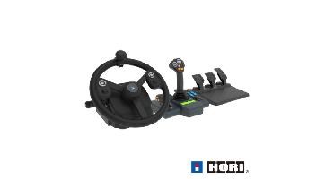 HORI - Farming Control System for PC (Windows 11/10) for Farming Simulator with Full-Size Steering Wheel, Control Panel&Pedals