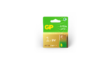 GP - Ultra Alkaline 9V Battery, 1604AU/6LF22, 1-Pack