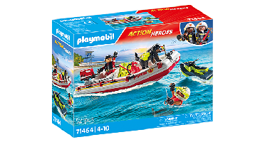 PLAYMOBIL - Brandweerboot met waterscooter