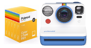 Polaroid - Now Gen 2 Camera Blue + Color film I-Type 40-pack - Bundle