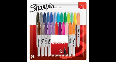 Sharpie - Permanent Marker Fine Assorted Colours 24-Blister (2065405)