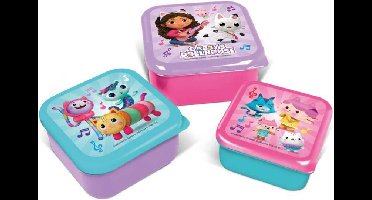 Stor - 3 Pcs. Snack Boxes Set - Gabby's Dollhouse