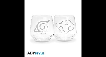 NARUTO SHIPPUDEN - 2 Glass Set - Konoha&Akatsuki EUROPE x2