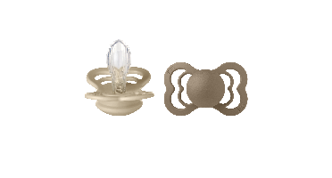 BIBS - Pacifier Supreme 2 PACK - Vanilla/Dark Oak - Size 2