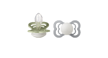 BIBS - Pacifier Supreme 2 Pack - Sage Glow/Cloud Glow - Size 2