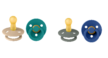 BIBS - Pacifier Colour 2 PACK - Taupe/Scuba&Pine/Cornflower - Size 2