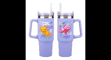 Minecraft Purple 900ml Insulated Cup and Straw
