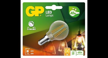 GP LED Lamp Filament Mini Globe, E14, DIM, 5W (40W), 470lm