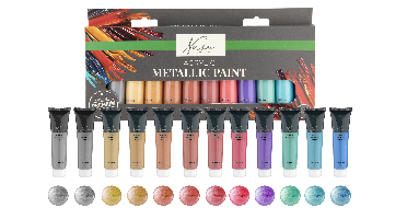 Nassau - Acrylic Metallic paint - 12x36 ml (AR0768/GE)