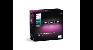 Philips Hue - Xamento Hue recessed black 3x4.2W
