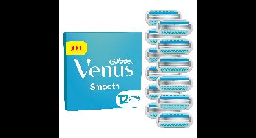 Venus - Smooth scheermesjes voor vrouwen - Blauw/Wit - 12 stuks