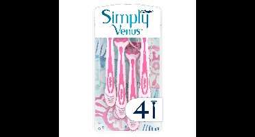 Venus - Simply Venus 3 Wegwerpscheermesjes - Roze/Wit