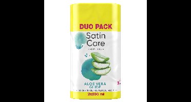 Venus - Satin Care Scheergel Aloe Vera - Wit/Geel - 2x200 ml