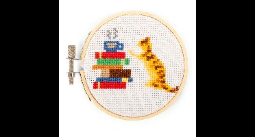 Kikkerland - Cat Mini Cross Stitch Embroidery - (GG269)