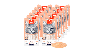 Wanpy - 12x Cat Creamy Lickable Treat - Tuna&Salmon 70g (5x14g) - Bundle