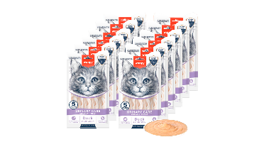 Wanpy - 12 x Cat Functional Creamy Lickable Treat Urinary Care Duck&Chicken 70g (5x14g) - Bundle